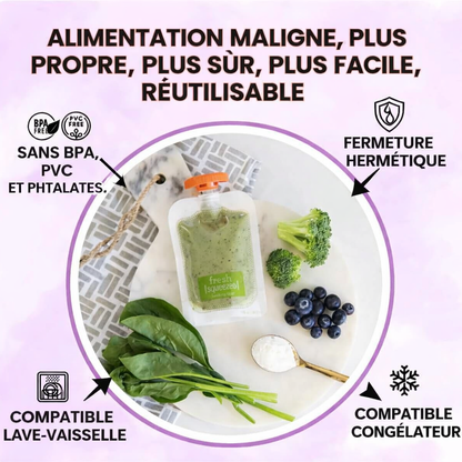 Préparateur de gourdes maison – Des repas frais pour bébé en quelques secondes
